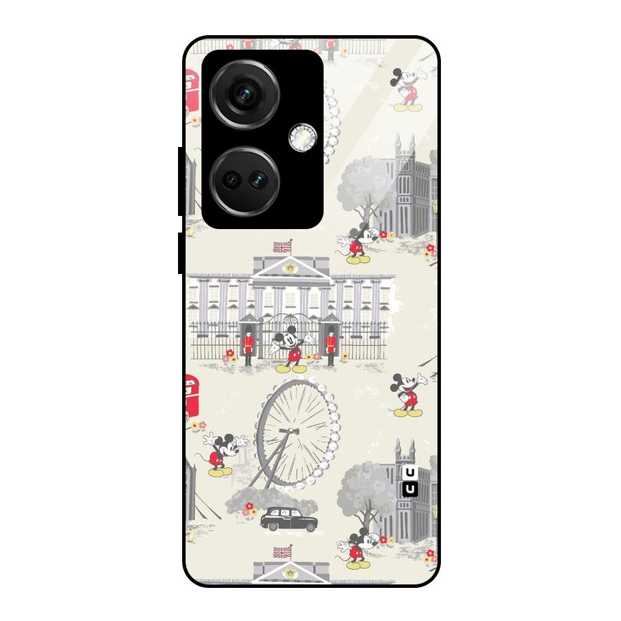 City Tour Pattern Glass Back Case for OnePlus Nord CE 3 5G