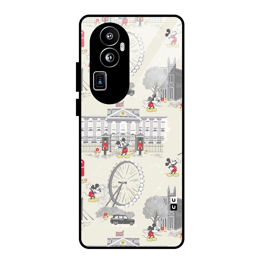 City Tour Pattern Glass Back Case for Oppo Reno10 Pro Plus