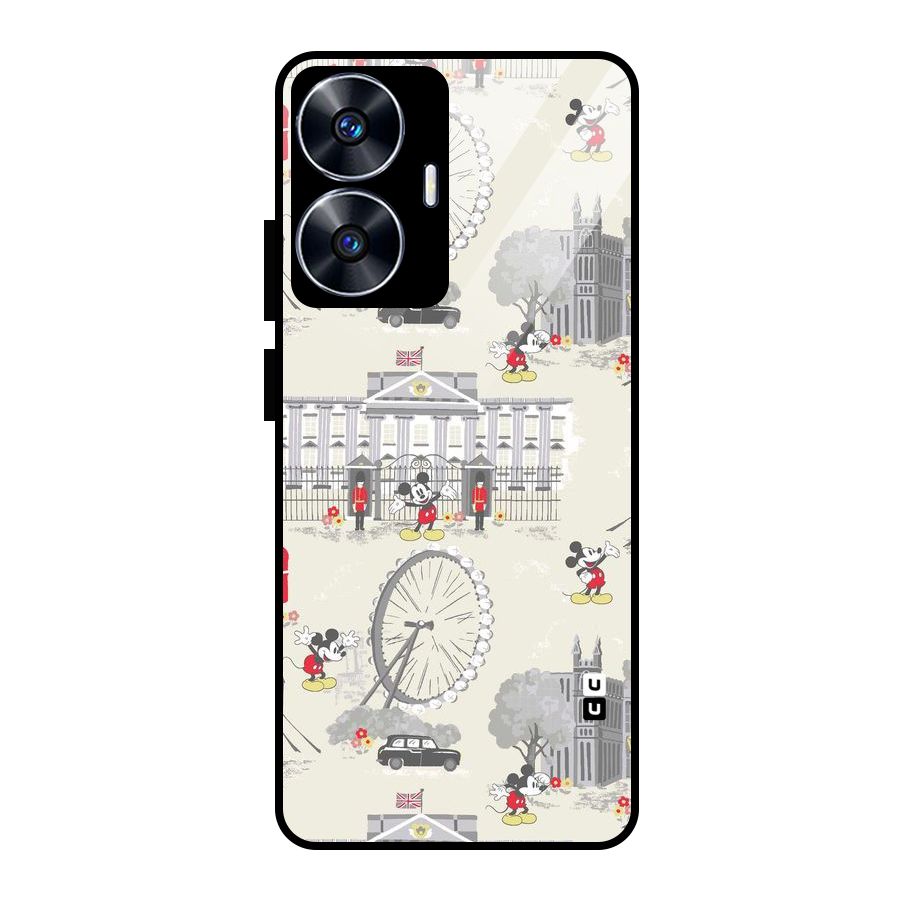 City Tour Pattern Glass Back Case for Realme Narzo N55
