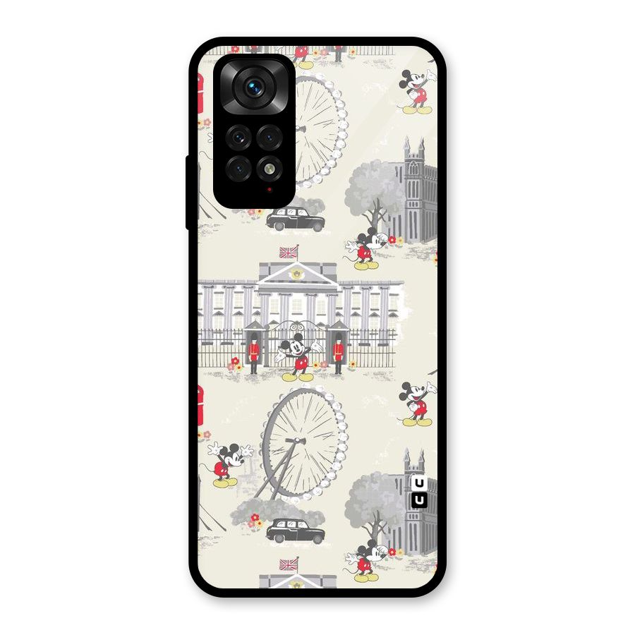 City Tour Pattern Glass Back Case for Redmi Note 11S