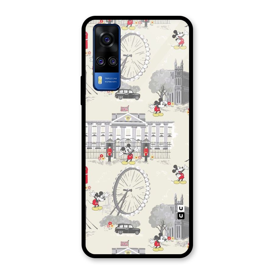 City Tour Pattern Glass Back Case for Vivo Y31