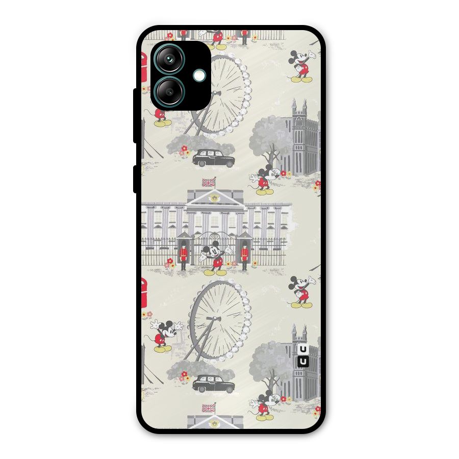 City Tour Pattern Metal Back Case for Galaxy A04