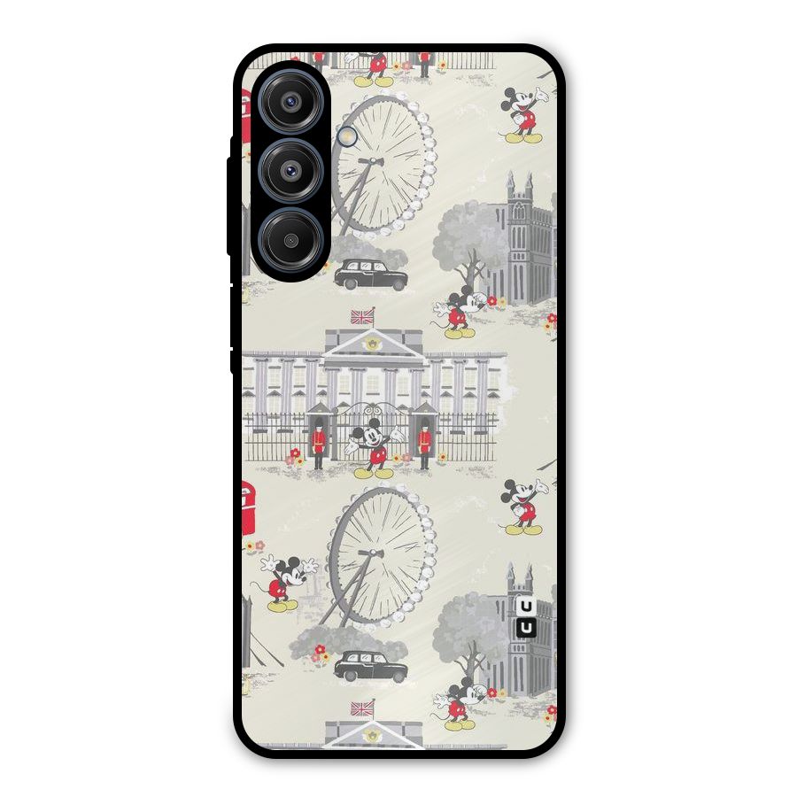 City Tour Pattern Metal Back Case for Galaxy A16 5G
