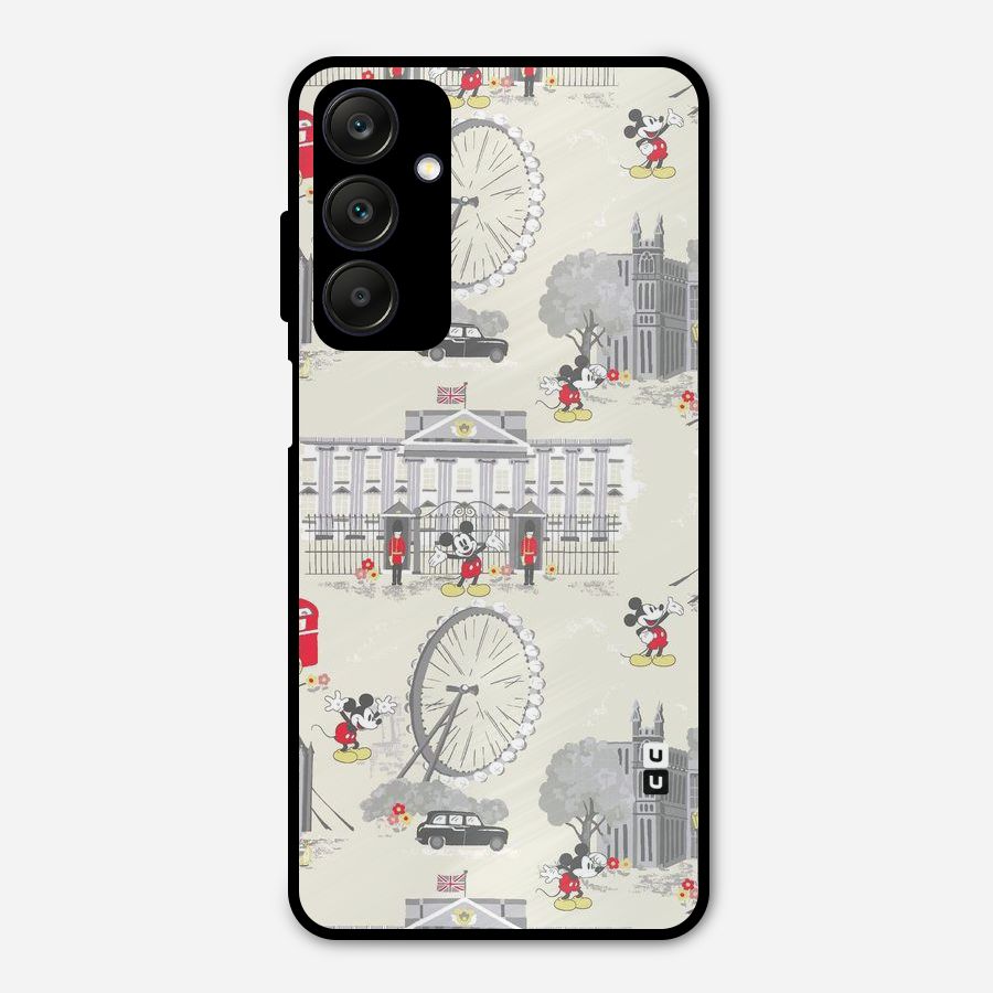City Tour Pattern Metal Back Case for Galaxy A25 5G