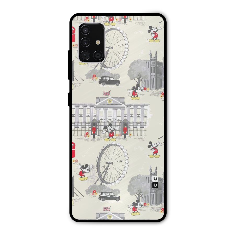 City Tour Pattern Metal Back Case for Galaxy A51