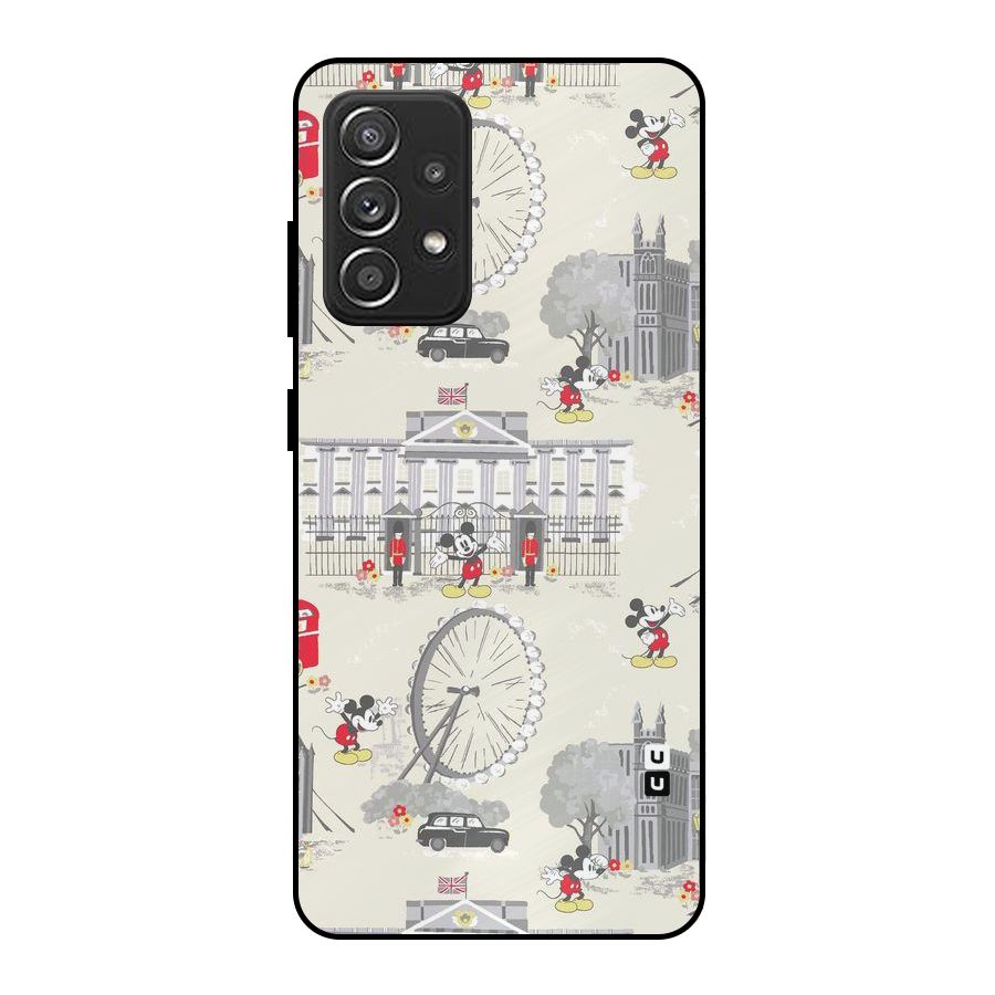 City Tour Pattern Metal Back Case for Galaxy A52s 5G