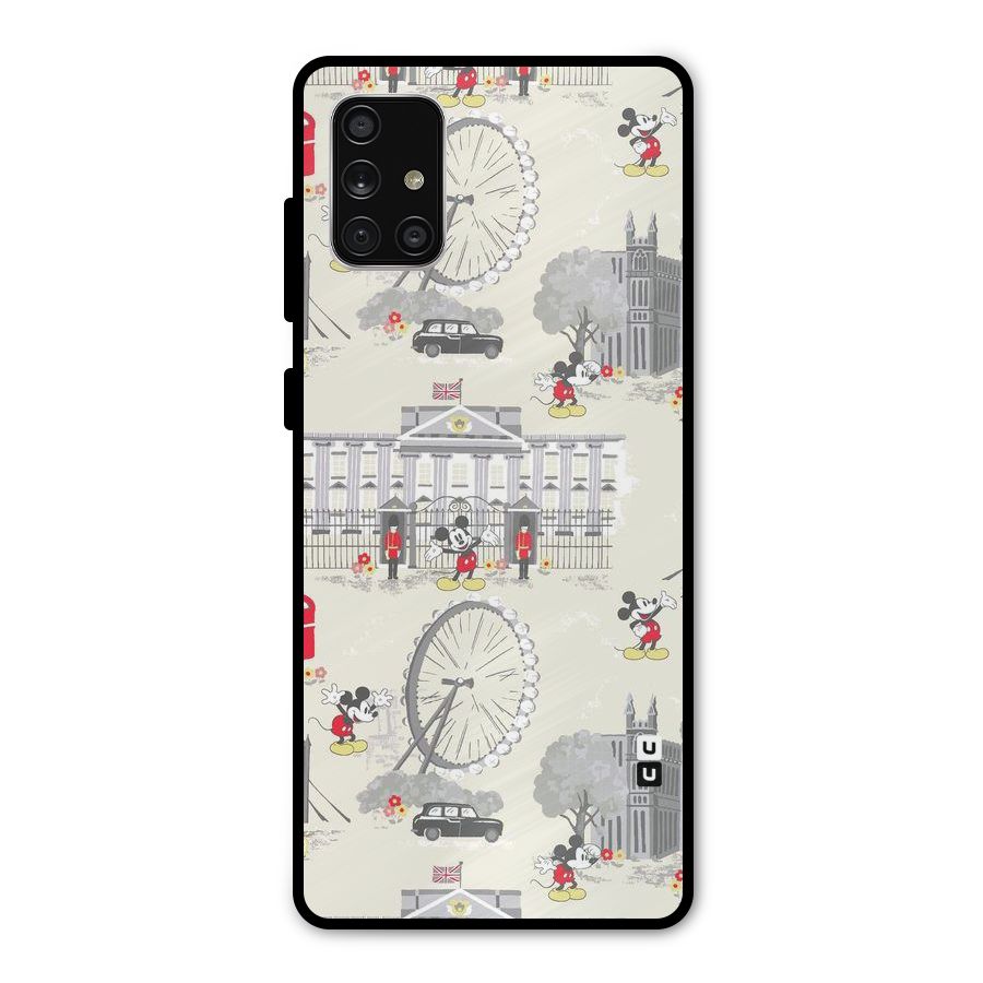 City Tour Pattern Metal Back Case for Galaxy A71