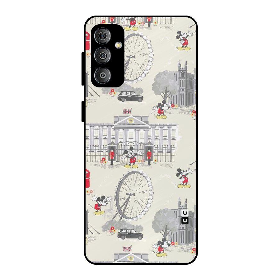 City Tour Pattern Metal Back Case for Galaxy F23