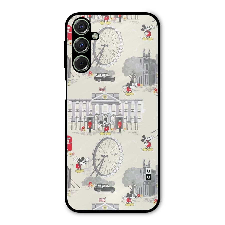 City Tour Pattern Metal Back Case for Galaxy F34