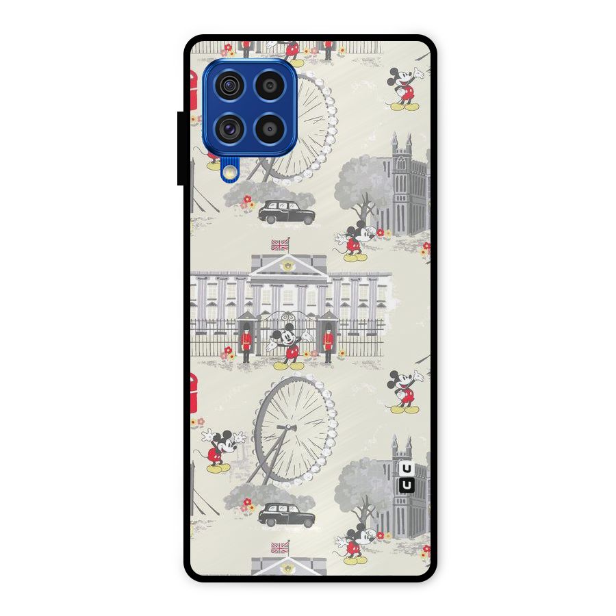 City Tour Pattern Metal Back Case for Galaxy F62