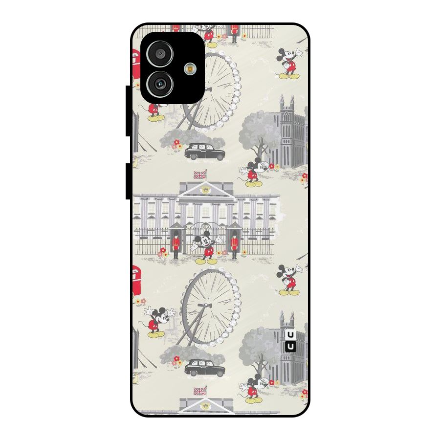City Tour Pattern Metal Back Case for Galaxy M13 5G
