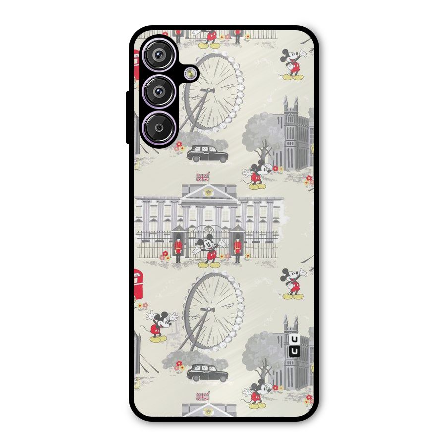 City Tour Pattern Metal Back Case for Galaxy M15