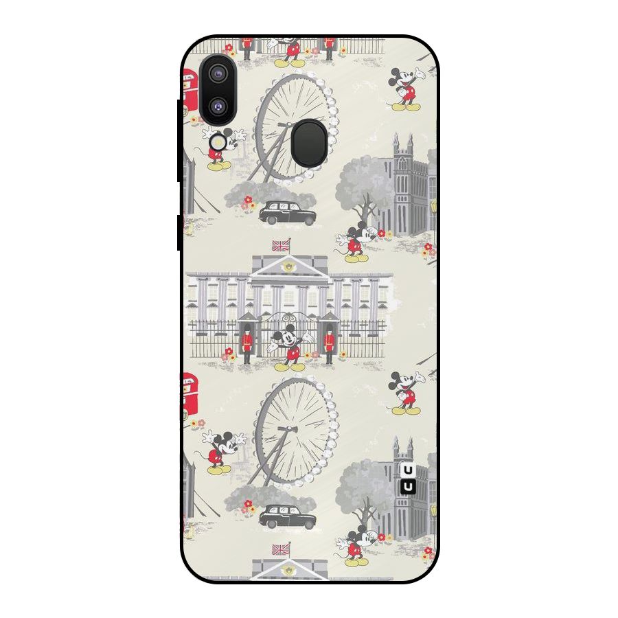 City Tour Pattern Metal Back Case for Galaxy M20