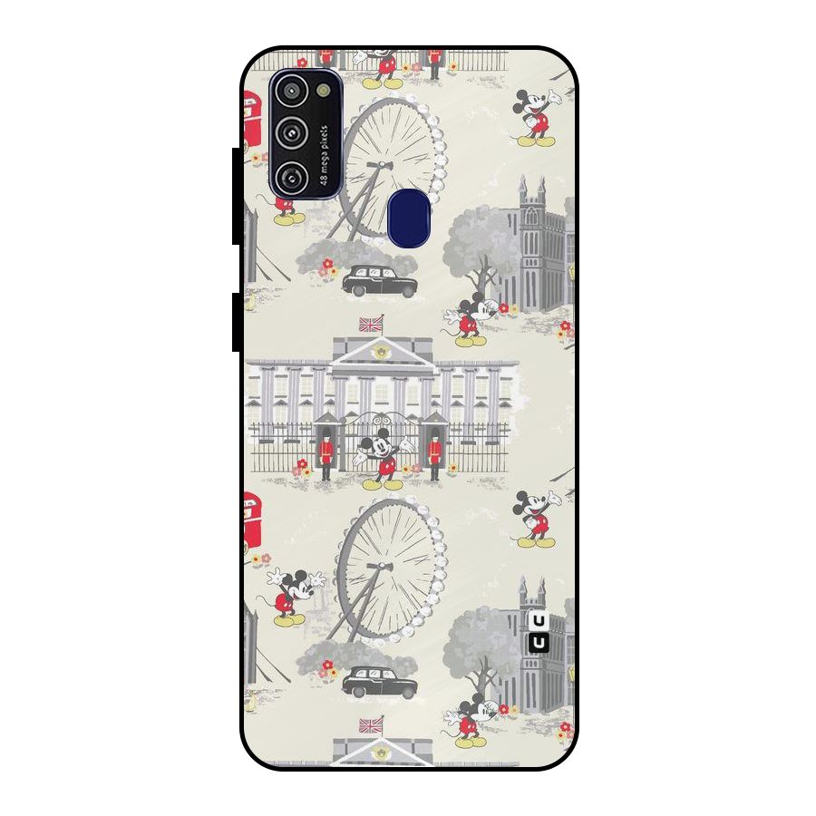 City Tour Pattern Metal Back Case for Galaxy M21