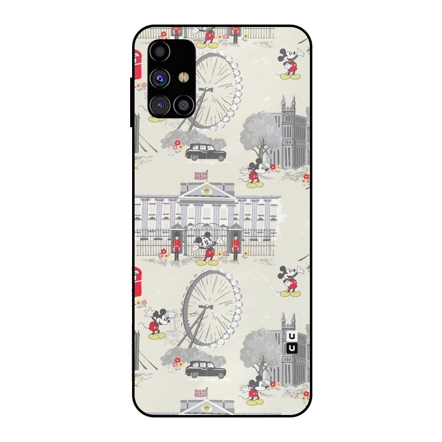 City Tour Pattern Metal Back Case for Galaxy M31s