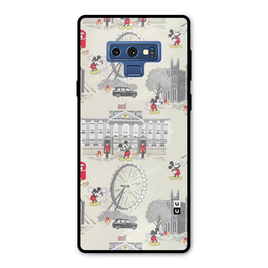 City Tour Pattern Metal Back Case for Galaxy Note 9