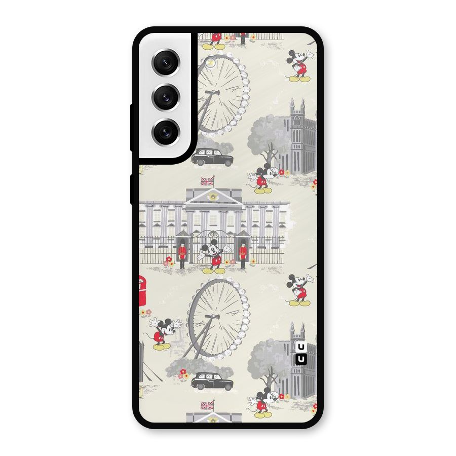 City Tour Pattern Metal Back Case for Galaxy S21 FE 5G
