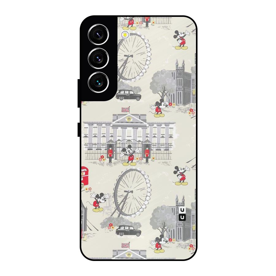 City Tour Pattern Metal Back Case for Galaxy S22 5G