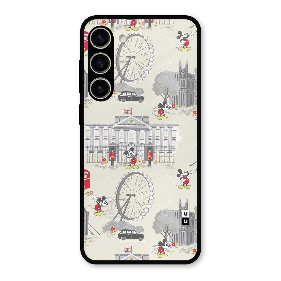 City Tour Pattern Metal Back Case for Galaxy S23 Plus