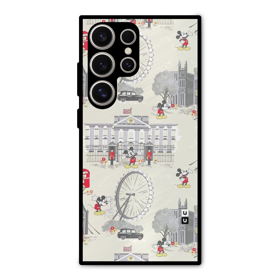 City Tour Pattern Metal Back Case for Galaxy S24 Ultra