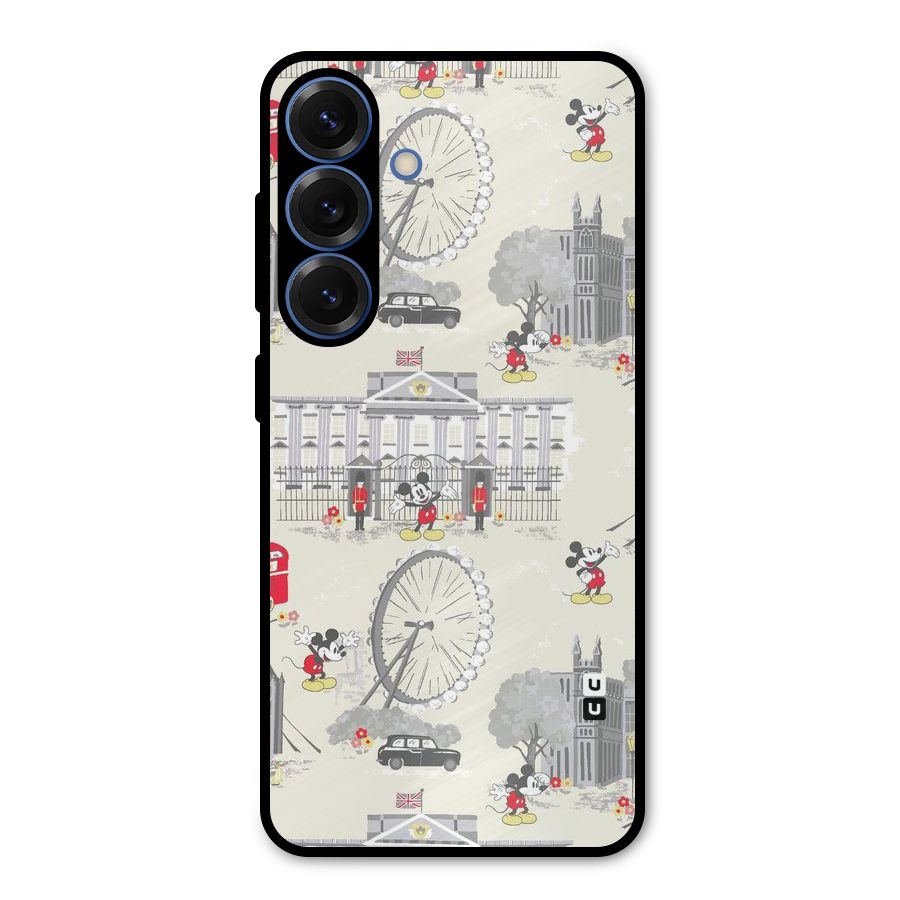 City Tour Pattern Metal Back Case for Galaxy S25