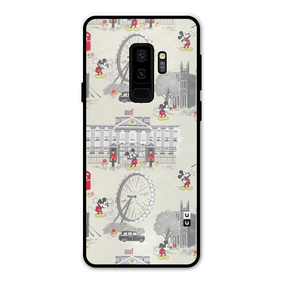 City Tour Pattern Metal Back Case for Galaxy S9 Plus