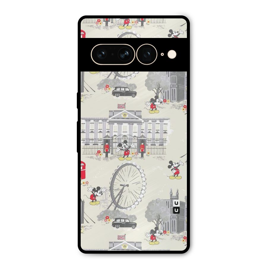 City Tour Pattern Metal Back Case for Google Pixel 7 Pro