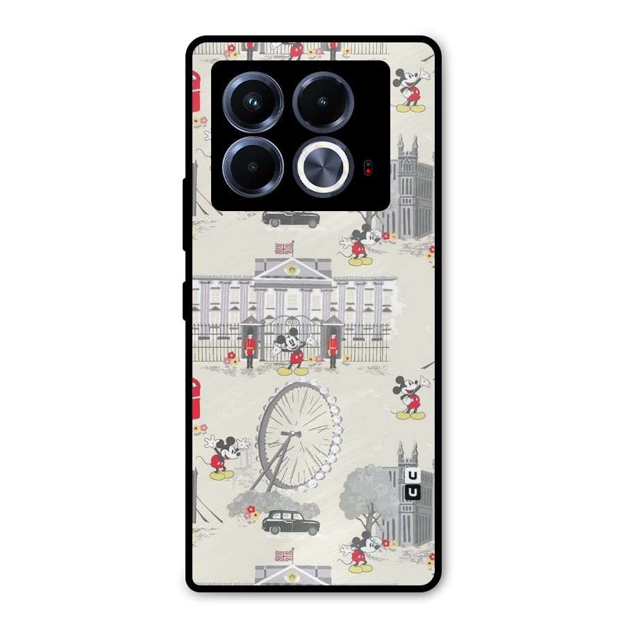 City Tour Pattern Metal Back Case for Infinix Note 40 5G