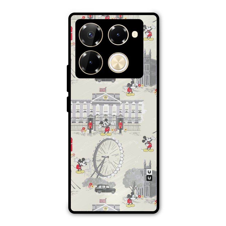 City Tour Pattern Metal Back Case for Infinix Note 40 Pro
