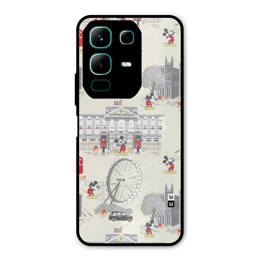 City Tour Pattern Metal Back Case for Infinix Note 50x
