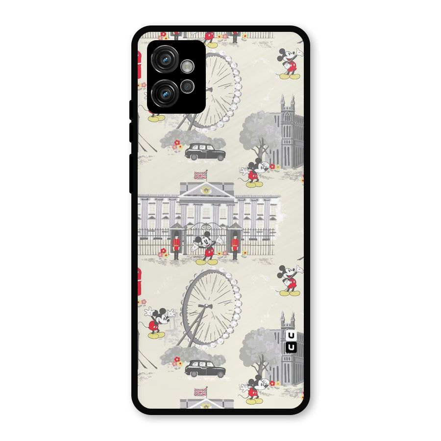 City Tour Pattern Metal Back Case for Moto G32