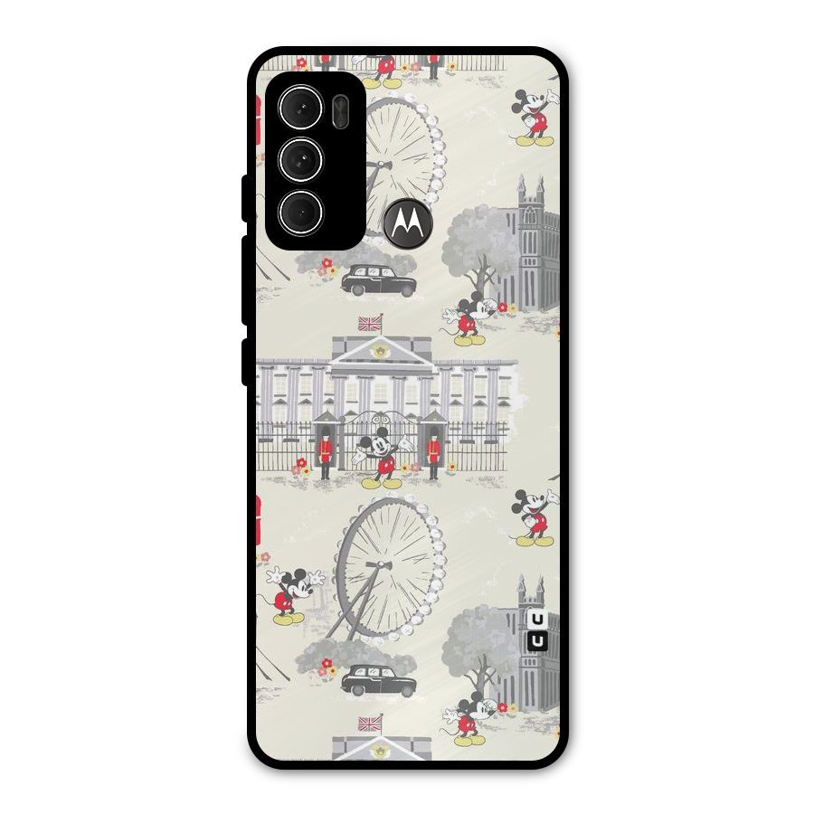 City Tour Pattern Metal Back Case for Moto G60