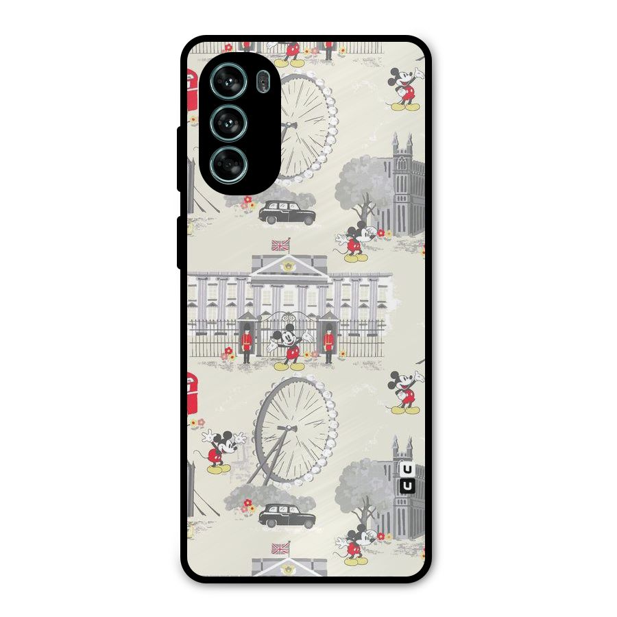 City Tour Pattern Metal Back Case for Moto G62
