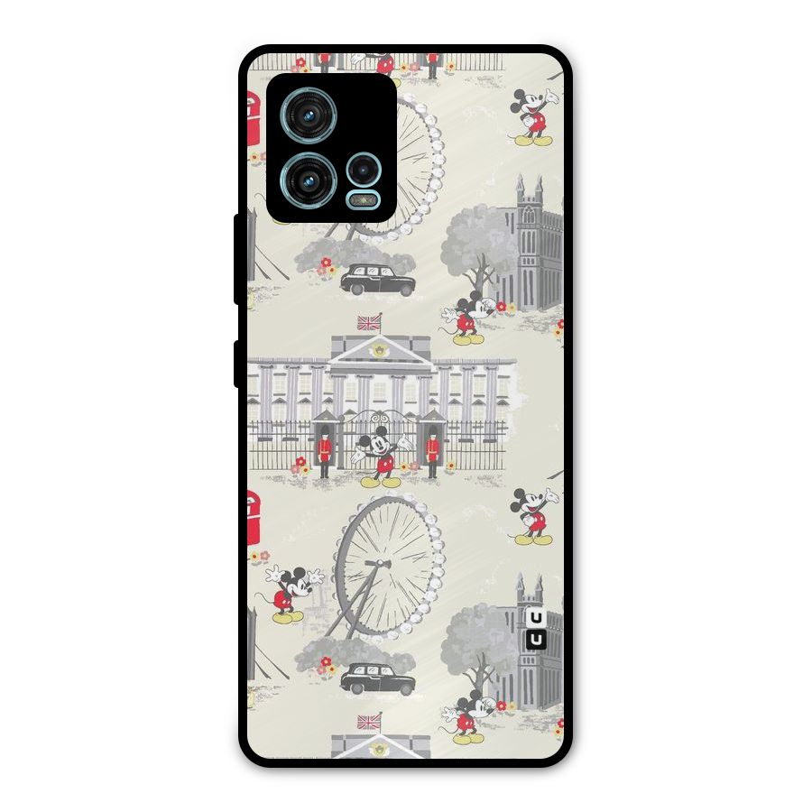 City Tour Pattern Metal Back Case for Moto G72