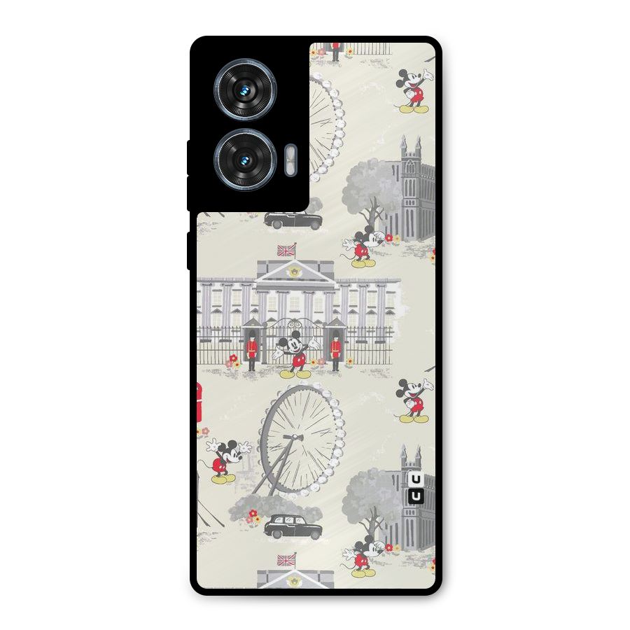 City Tour Pattern Metal Back Case for Motorola Edge 50 Fusion
