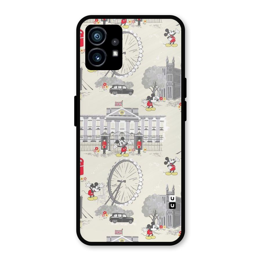 City Tour Pattern Metal Back Case for Nothing Phone 1