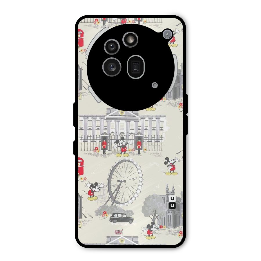 City Tour Pattern Metal Back Case for Nothing Phone 3a Pro