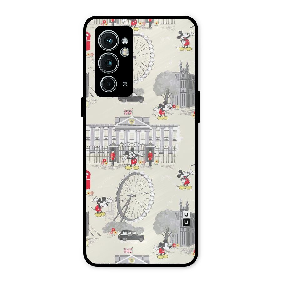 City Tour Pattern Metal Back Case for OnePlus 9RT 5G