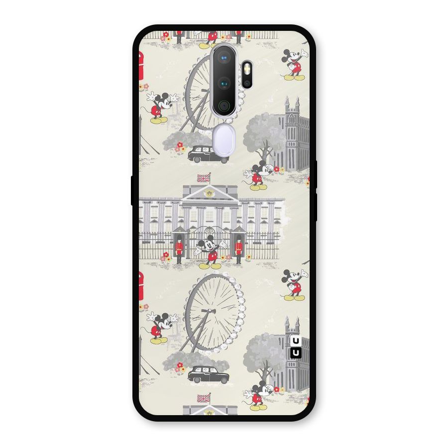 City Tour Pattern Metal Back Case for Oppo A9 (2020)