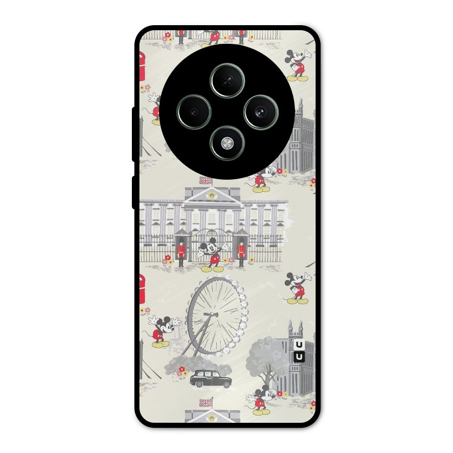 City Tour Pattern Metal Back Case for Oppo F27