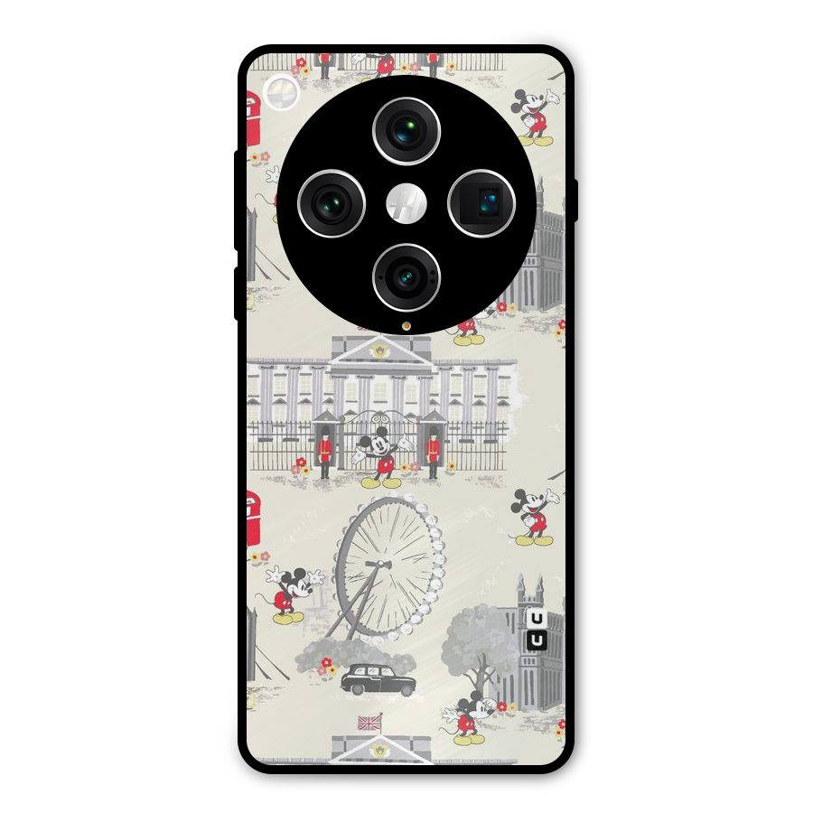 City Tour Pattern Metal Back Case for Oppo Find X8 Pro