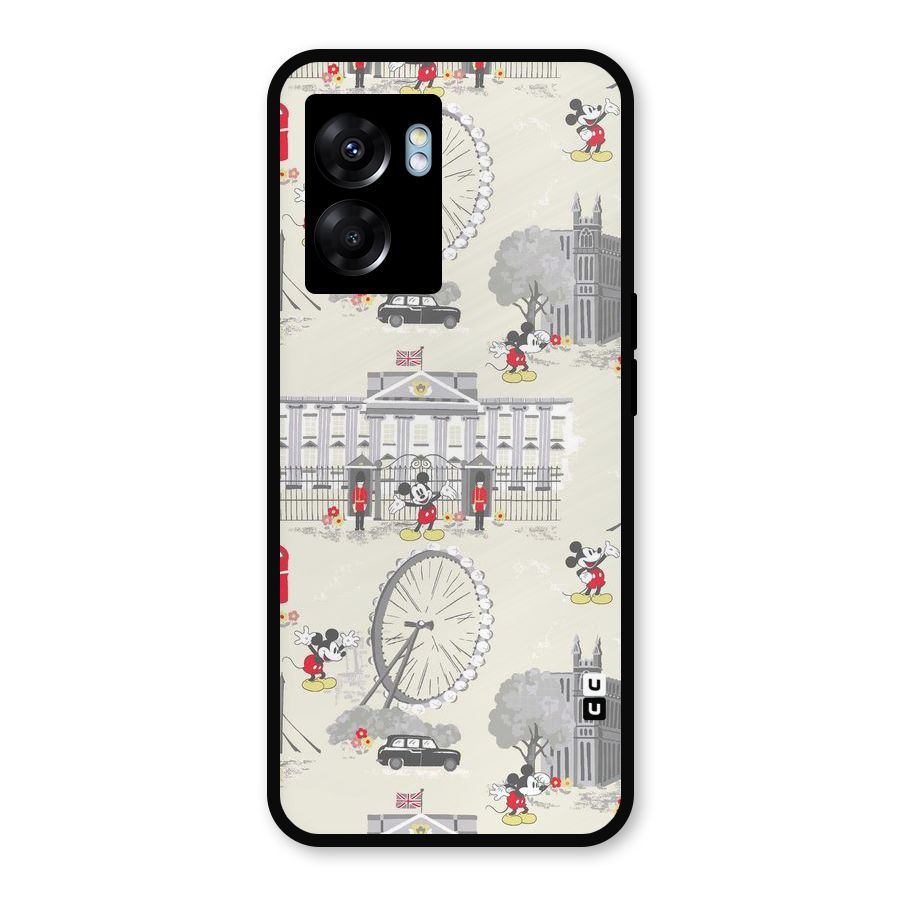 City Tour Pattern Metal Back Case for Oppo K10 (5G)