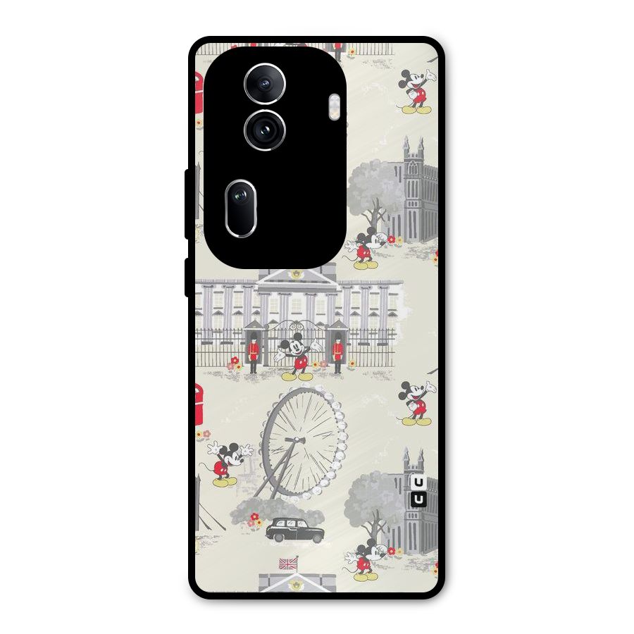 City Tour Pattern Metal Back Case for Oppo Reno11 Pro 5G