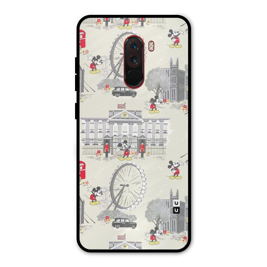 City Tour Pattern Metal Back Case for Poco F1