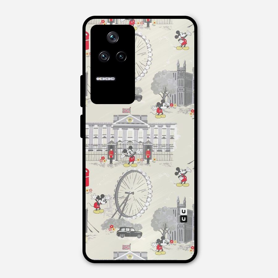 City Tour Pattern Metal Back Case for Poco F4 5G