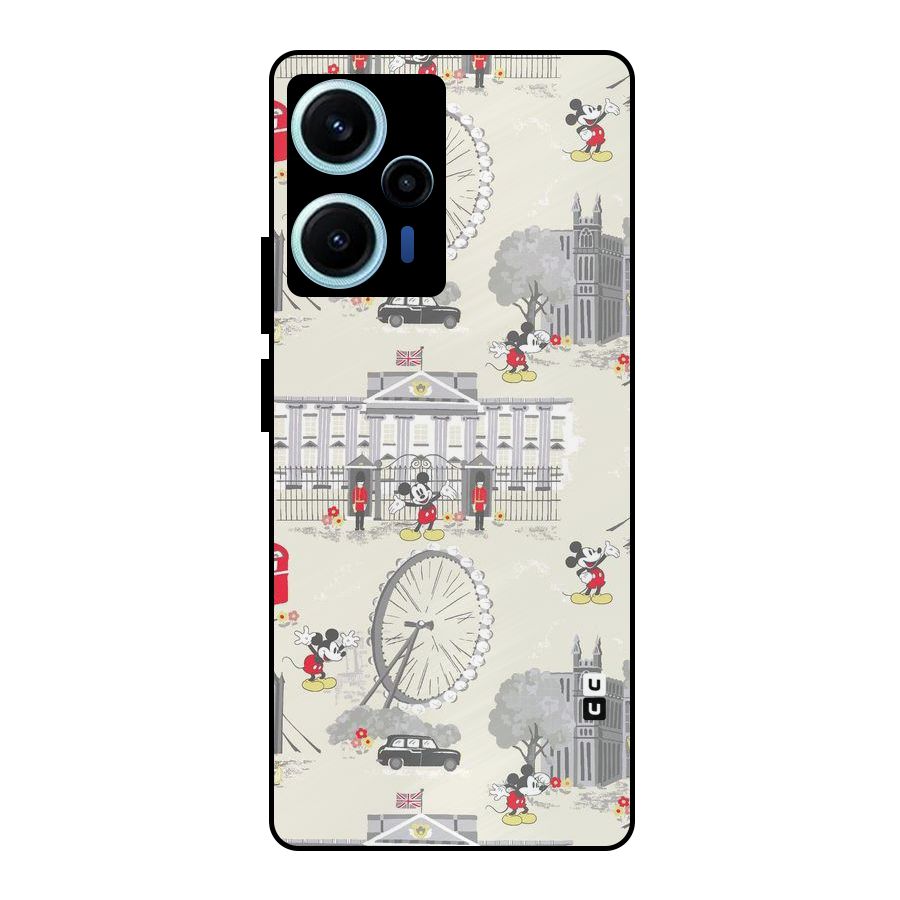 City Tour Pattern Metal Back Case for Poco F5