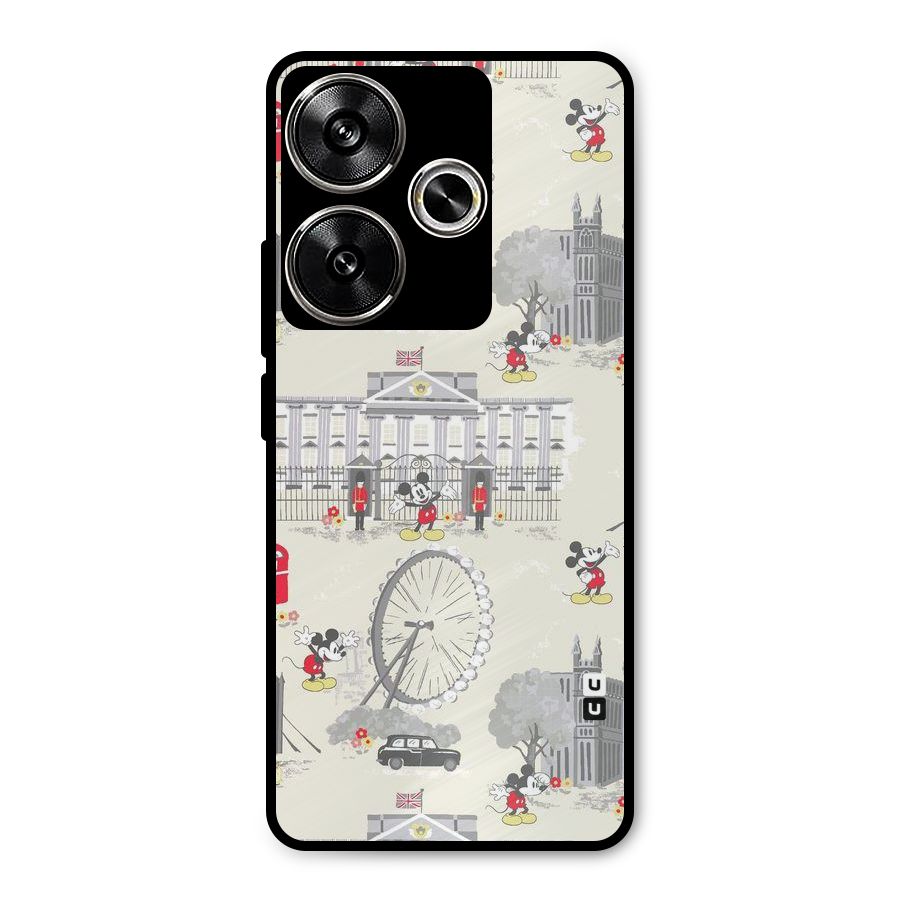 City Tour Pattern Metal Back Case for Poco F6