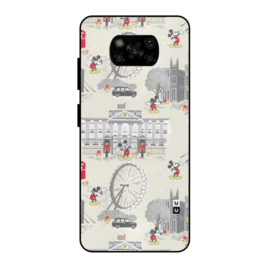 City Tour Pattern Metal Back Case for Poco X3