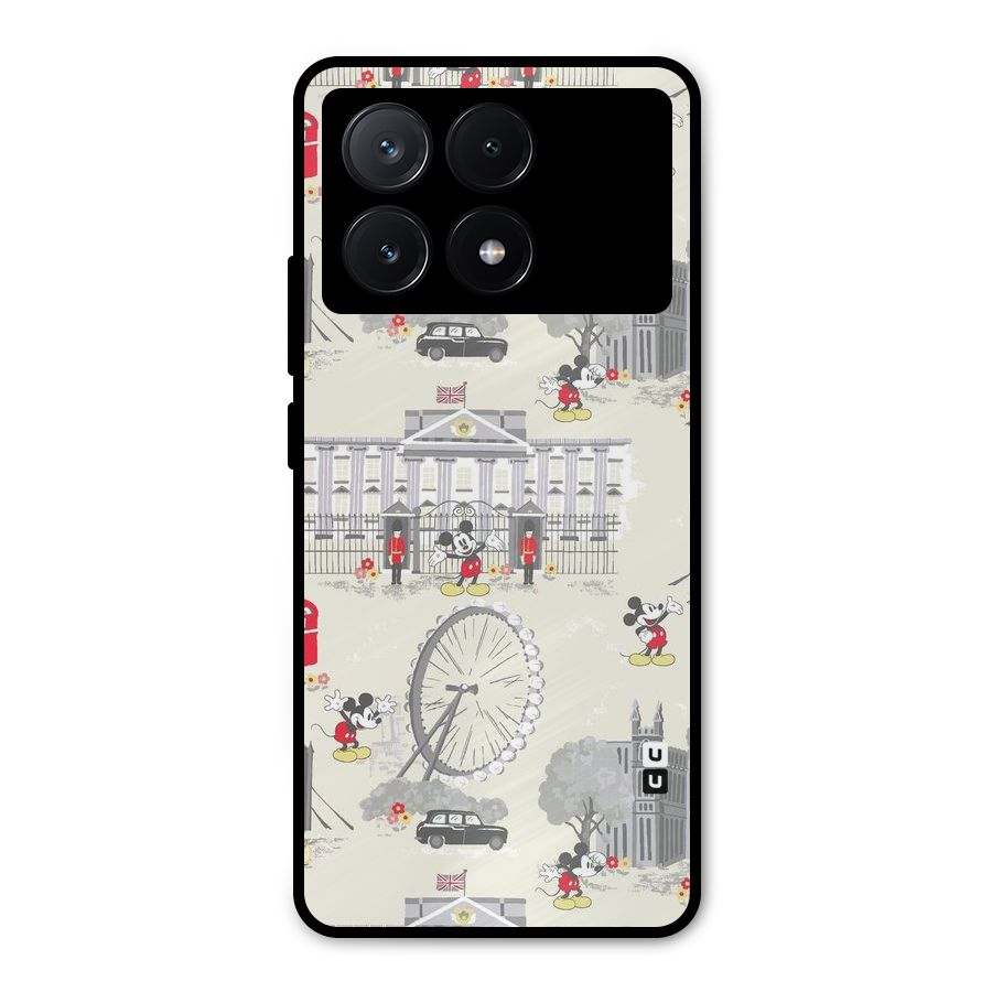 City Tour Pattern Metal Back Case for Poco X6 Pro