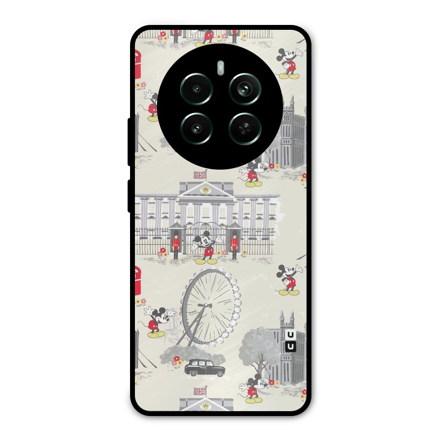 City Tour Pattern Metal Back Case for Realme 12 Pro Plus